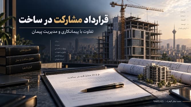 قرارداد مشارکت در ساخت و تفاوت آن با پیمانکاری و مدیریت پیمان